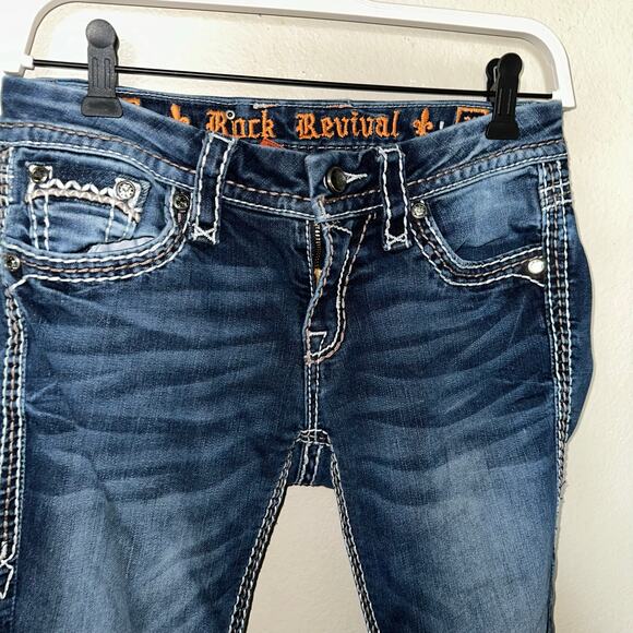 Y2k low rise rock revival skinny jeans sz 27 - Picture 6 of 7